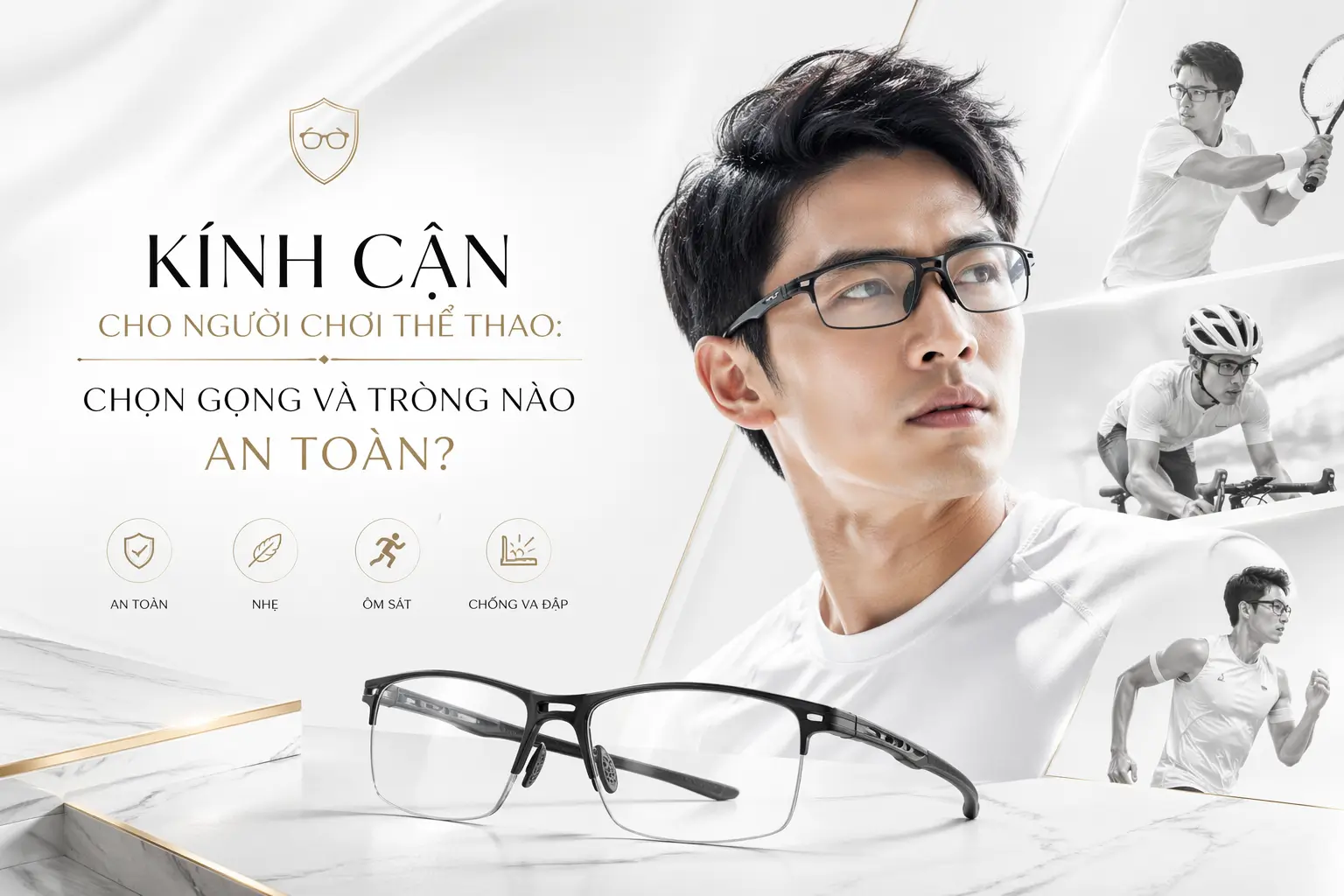 Kính Cận Cho Người Chơi Thể Thao: Chọn Gọng Và Tròng Nào An Toàn?