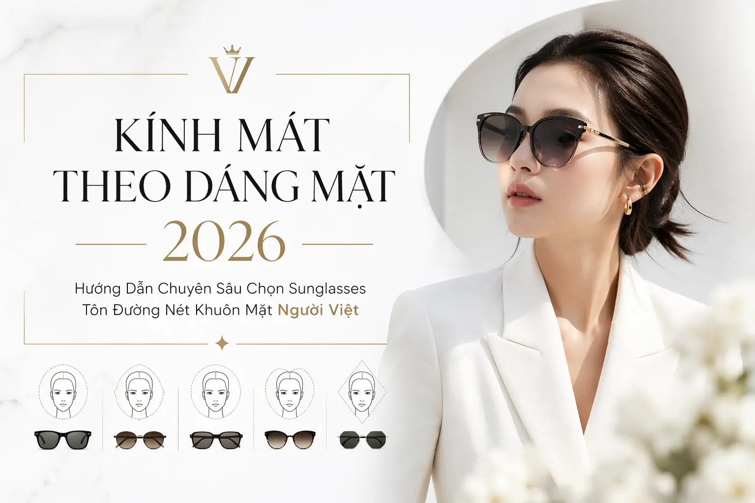 Kính Mát Theo Dáng Mặt 2026: Hướng Dẫn Chuyên Sâu Chọn Sunglasses Tôn Đường Nét Khuôn Mặt Người Việt