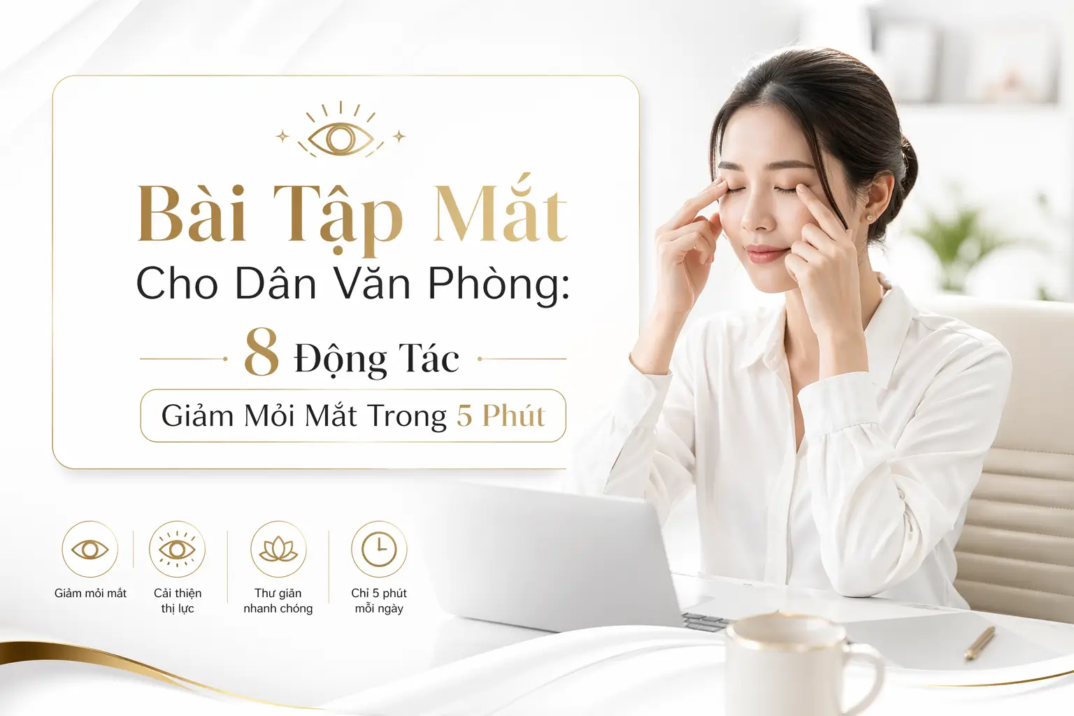 Bài Tập Mắt Cho Dân Văn Phòng: 8 Động Tác Giảm Mỏi Mắt Trong 5 Phút
