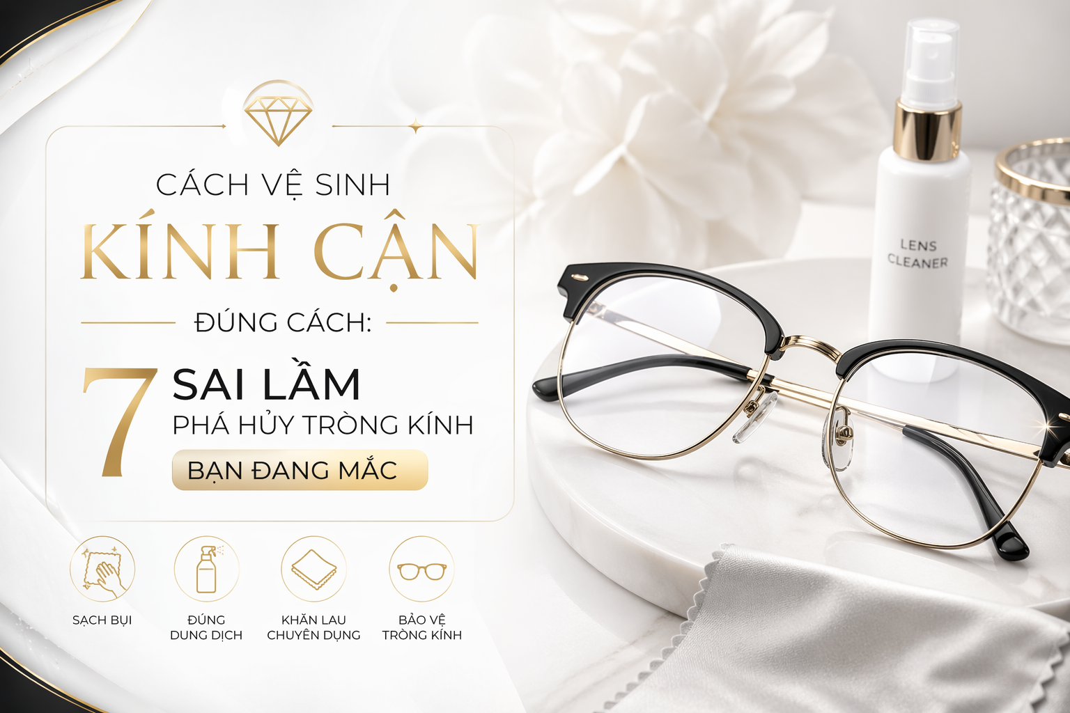 Cách Vệ Sinh Kính Cận Đúng Cách: 7 Sai Lầm Phá Hủy Tròng Kính Bạn Đang Mắc