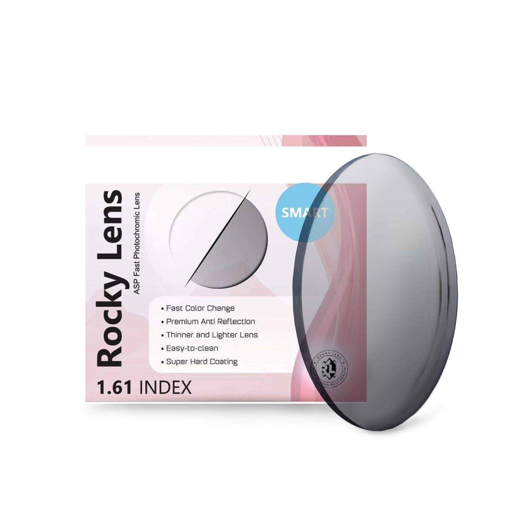 Tròng Kính Rocky Smart Đổi Màu Khói/Trà – Lọc Ánh Sáng Xanh, Chống UV Toàn Diện